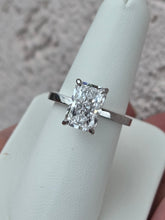 Load image into Gallery viewer, 3 Carat Radiant Cut Lab Diamond Engagement Ring - 14K White Gold - Marie's Custom Design
