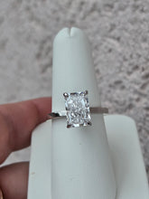 Load image into Gallery viewer, 3 Carat Radiant Cut Lab Diamond Engagement Ring - 14K White Gold - Marie's Custom Design