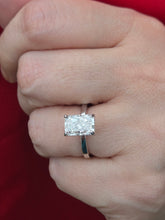 Load image into Gallery viewer, 3 Carat Radiant Cut Lab Diamond Engagement Ring - 14K White Gold - Marie's Custom Design