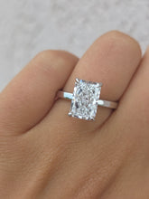 Load image into Gallery viewer, 3 Carat Radiant Cut Lab Diamond Engagement Ring - 14K White Gold - Marie's Custom Design
