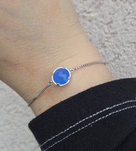 Load image into Gallery viewer, Blue Chalcedony Adjustable Bolo Bracelet
