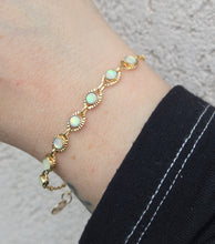 Load image into Gallery viewer, Opalite Gold Plated Cleo Bracelet - Adjustable