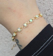 Load image into Gallery viewer, Opalite Gold Plated Cleo Bracelet - Adjustable