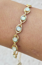 Load image into Gallery viewer, Opalite Gold Plated Cleo Bracelet - Adjustable