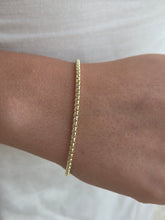 Load image into Gallery viewer, Gold Italian Round Box Bracelet - 14K Yellow Gold