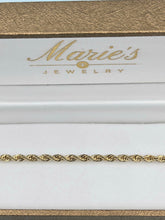Load image into Gallery viewer, 8” Rope Bracelet - 14k Gold
