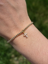 Load image into Gallery viewer, Mini Pearl Cross in Yellow Gold Filled - Our Whole Heart