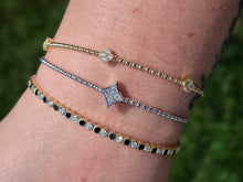 Load image into Gallery viewer, .12 Diamond North Star Flex Italian Bangle - 14K White Gold