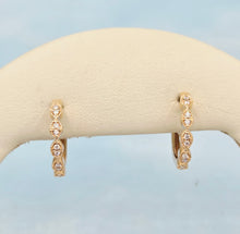 Load image into Gallery viewer, .14 Diamond Huggies - 14k Rose Gold