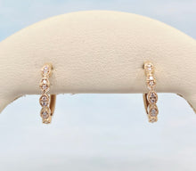 Load image into Gallery viewer, .14 Diamond Huggies - 14k Rose Gold