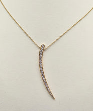 Load image into Gallery viewer, Diamond Dagger Necklace - 14K Yellow Gold