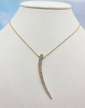 Load image into Gallery viewer, Diamond Dagger Necklace - 14K Yellow Gold