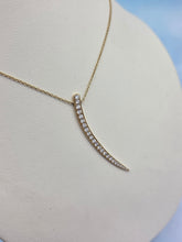 Load image into Gallery viewer, Diamond Dagger Necklace - 14K Yellow Gold
