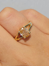 Load image into Gallery viewer, 1 Carat Yellow Moissanite Diamond Ring - 14K Yellow Gold - Marie's Custom Design