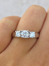 Load image into Gallery viewer, Past Present Future Diamond Ring - 14K White Gold