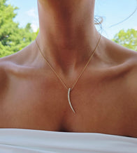 Load image into Gallery viewer, Diamond Dagger Necklace - 14K Yellow Gold