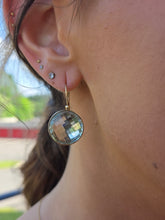 Load image into Gallery viewer, 14K Yellow Gold Green Amethyst Earrings