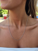 Load image into Gallery viewer, 20" Sparkly-Cut Wheat Chain - 14K White Gold