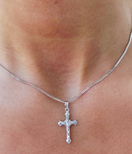 Load image into Gallery viewer, Small Crucifix Cross - 14K White Gold