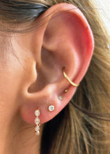 Load image into Gallery viewer, .14 Diamond Huggies - 14k Rose Gold