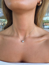 Load image into Gallery viewer, 14K Diamond Ball on White Gold Sparkle Chain