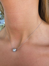Load image into Gallery viewer, 14K Diamond Ball on White Gold Sparkle Chain