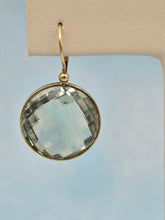 Load image into Gallery viewer, 14K Yellow Gold Green Amethyst Earrings