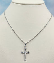 Load image into Gallery viewer, Small Crucifix Cross - 14K White Gold