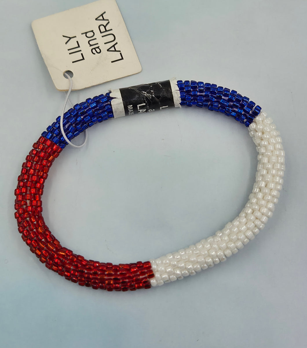 American Color Block - Roll On Bracelet- Lily and Laura