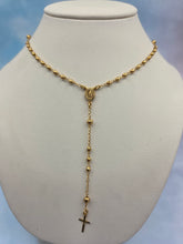 Load image into Gallery viewer, 18k Gold Plated Rosary Ball Chain Necklace