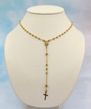 Load image into Gallery viewer, 18k Gold Plated Rosary Ball Chain Necklace