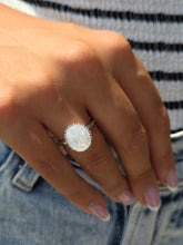 Load image into Gallery viewer, Oval Rainbow Moonstone Sterling Silver Ring - Samuel B