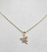 Load image into Gallery viewer, Diamond Dragonfly Charm - 14K Yellow Gold