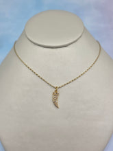 Load image into Gallery viewer, Diamond Horn Charm - 14K Yellow Gold
