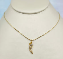 Load image into Gallery viewer, Diamond Horn Charm - 14K Yellow Gold