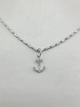 Load image into Gallery viewer, Diamond Anchor Charm - 14K White Gold