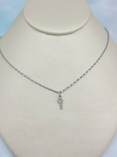 Load image into Gallery viewer, Diamond Key Charm - 14K White Gold