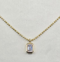 Load image into Gallery viewer, Emerald Cut Diamond Pendant Necklace - 14K Gold