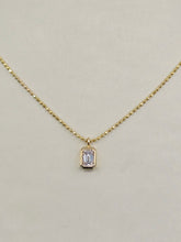 Load image into Gallery viewer, Emerald Cut Diamond Pendant Necklace - 14K Gold