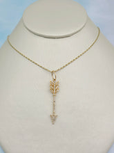 Load image into Gallery viewer, Diamond Arrow Pendant - 14K Yellow Gold