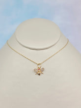 Load image into Gallery viewer, Diamond &amp; Ruby Bee Charm - 14K Yellow Gold