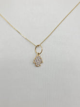 Load image into Gallery viewer, Diamond Hamsa Charm - 14K Yellow Gold