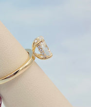 Load image into Gallery viewer, Lab Created 1.48 Oval Diamond Engagement Ring with Hidden Halo - 14K Yellow Gold