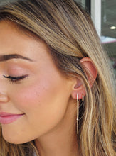 Load image into Gallery viewer, Diamonds by the Yard Huggie Hoop Earrings - 14K Gold