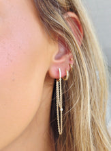Load image into Gallery viewer, Diamonds by the Yard Huggie Hoop Earrings - 14K Gold