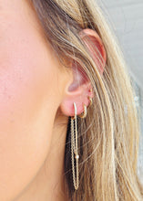 Load image into Gallery viewer, Diamonds by the Yard Huggie Hoop Earrings - 14K Gold