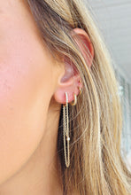 Load image into Gallery viewer, Diamonds by the Yard Huggie Hoop Earrings - 14K Gold