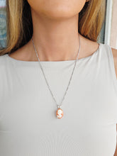 Load image into Gallery viewer, Cameo Pendant on Figaro Chain - Sterling Silver