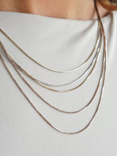 Load image into Gallery viewer, Multi Strand Tri Color Necklace - Sterling Silver