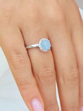 Load image into Gallery viewer, Milky Aquamarine Dazzle Ring - Samuel B